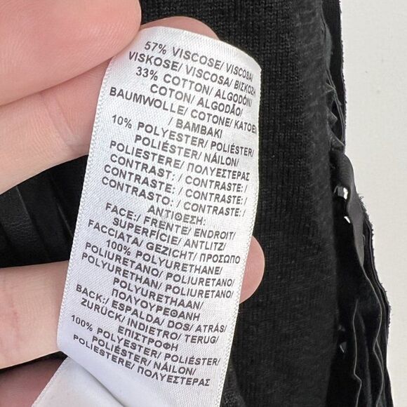 Velvet by Graham and Spencer Tiffany Black Faux Leather Fringe Jacket - Picture 8 of 8